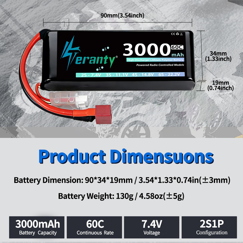 TERANTY 2S 3000mAh Lipo Batter - Rc Hobby Airplanes 评论和价格