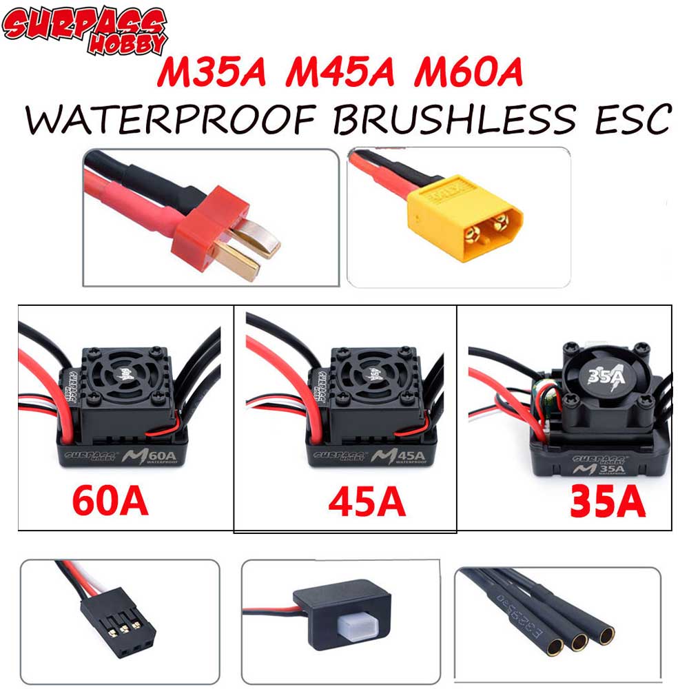 Surpass Hobby M35A 45A 60A 2-3 - Esc Waterproof 60A 评论和价格