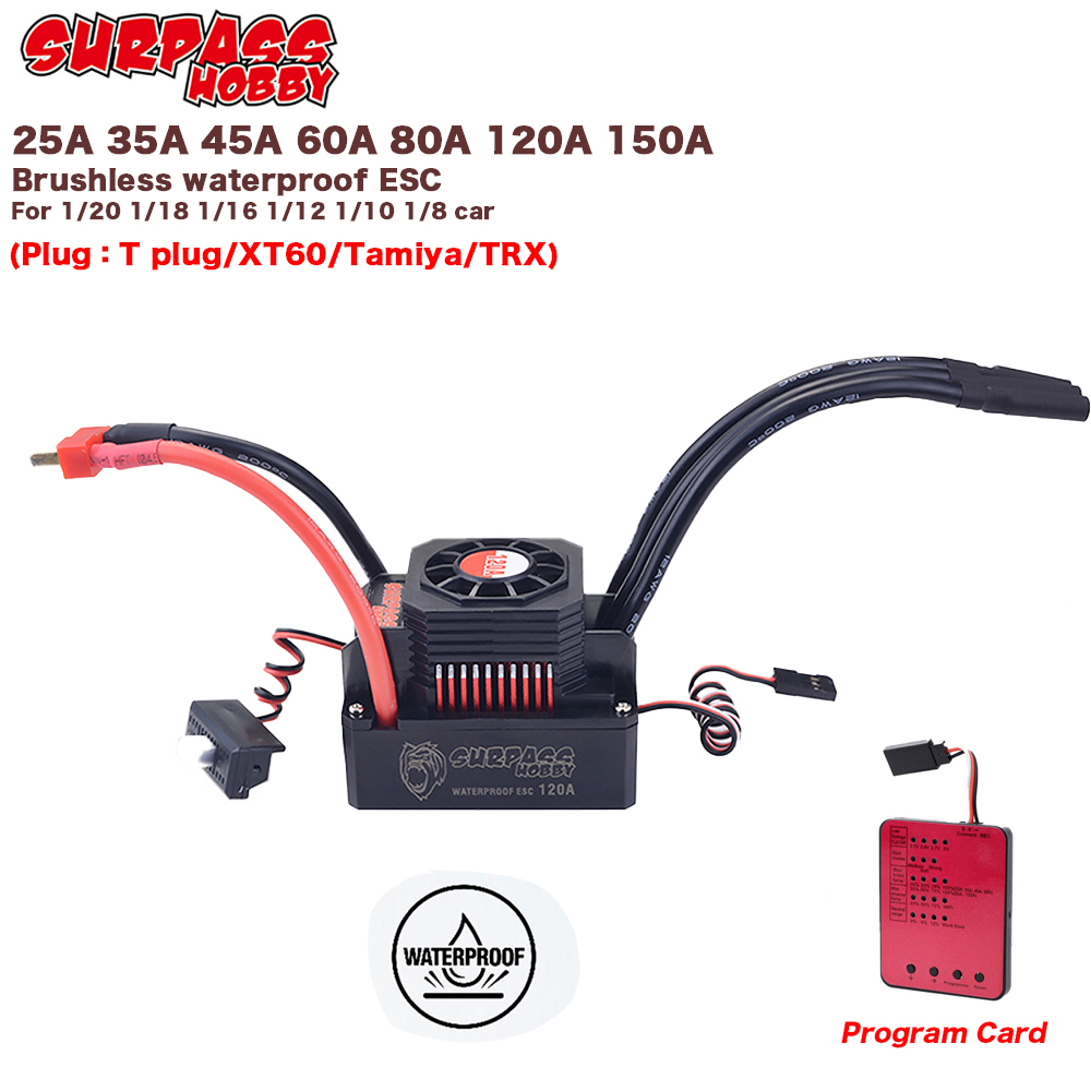 SURPASS HOBBY KK 150A 120A 80A - Esc Waterproof 60A 评论和价格