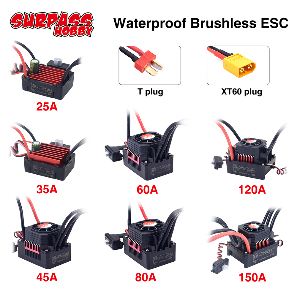 SURPASSHOBBY ESC 150A 80A 120A - Esc Waterproof 60A 评论和价格