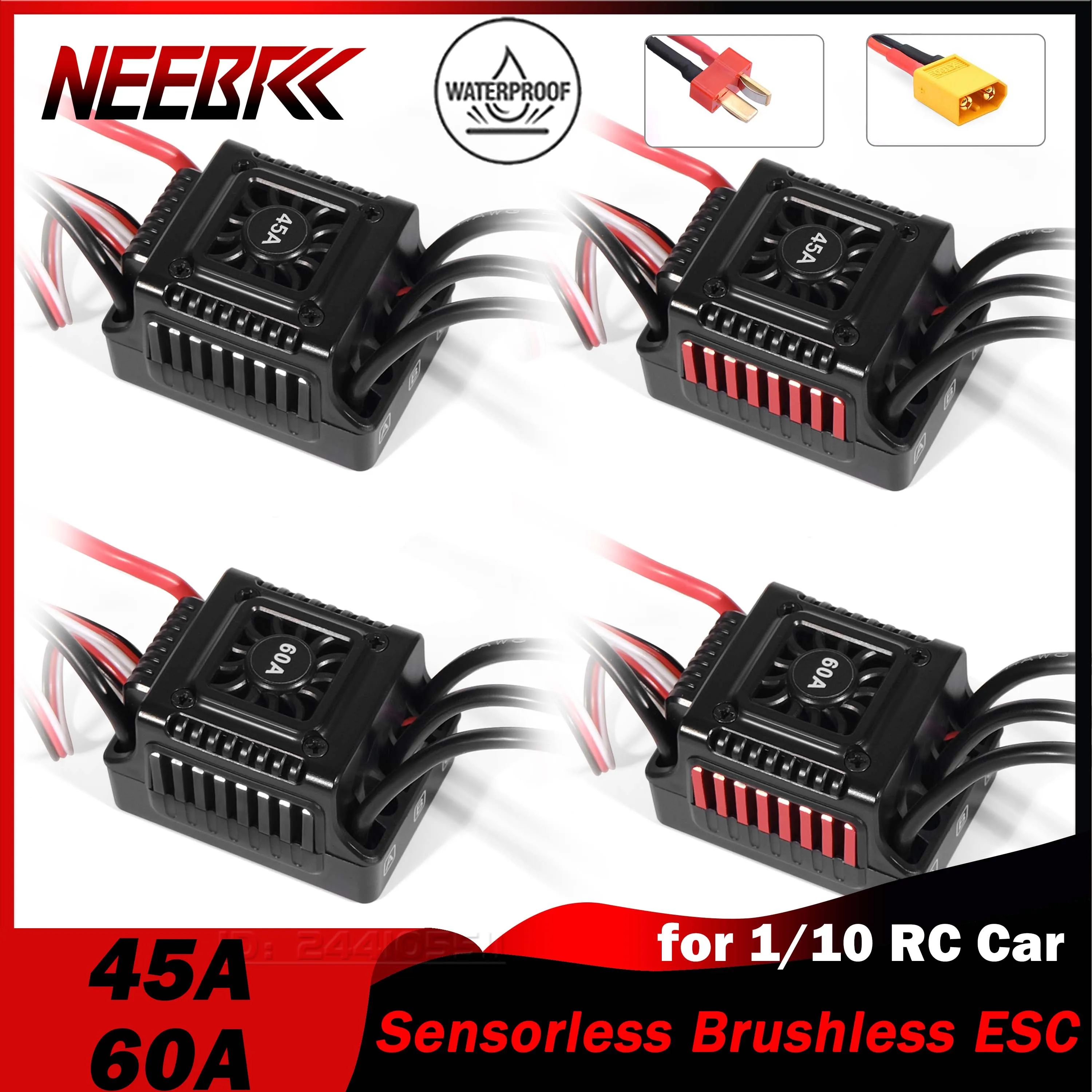 NEEBRC 45A 60A Sensorless Brus - Esc Waterproof 60A 评论和价格